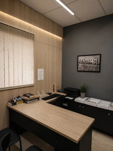 Sala de atendimento do escritório